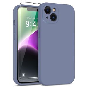 Lunso - iPhone 15 - Hoesje Flexibel silicone Backcover - Lavendel