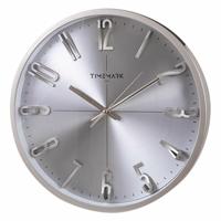 Muurklok Timemark Zilverkleurig Ø 34 cm