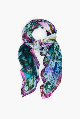 Rechthoekige foulard Garden - BLUE - U
