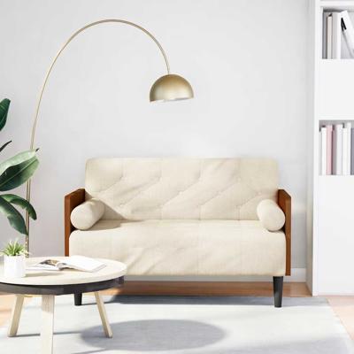 Tweezitsbank met kussen 110 cm linnen