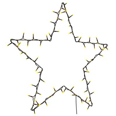 VidaXL Kerstverlichting ster silhouet 80 leds warm wit
