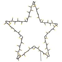 VidaXL Kerstverlichting ster silhouet 80 leds warm wit VidaXL Kerstverlichting ster silhouet 80 leds warm wit