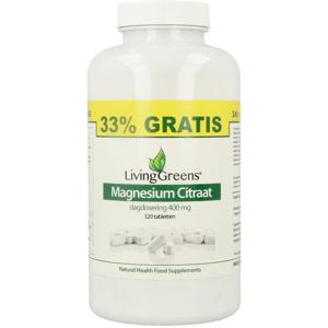 Livinggreens Magnesium citraat 400mg voordeelverpakking