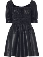 Proenza Schouler White Label robe courte en cuir artificiel à fronces - Noir - thumbnail