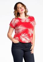 Yoek Shirt wijd PALMA | Rood | Maat Plus