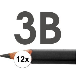 12x 3B potloden voor professioneel gebruik   -