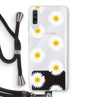 Margrietjes: Samsung Galaxy A70 Transparant Hoesje met koord Margrietjes: Samsung Galaxy A70 Transparant Hoesje met koord