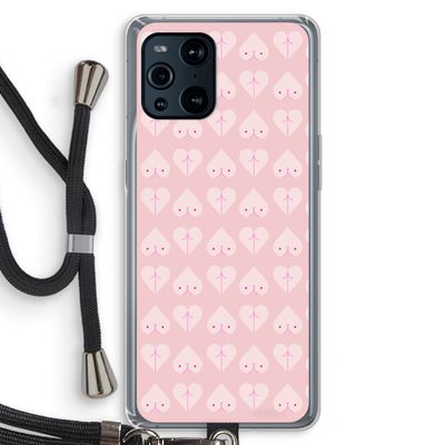 Ass 'n Titties: Oppo Find X3 Pro Transparant Hoesje met koord