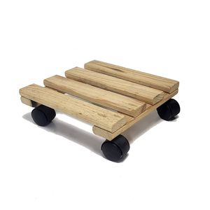 Plantenbakroller Planten Roller Plantentrolley - Hout - 100KG - 25 x 25 cm