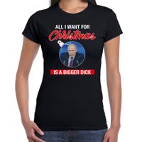 Putin All I want for Christmas fout Kerstshirt zwart voor dames - thumbnail