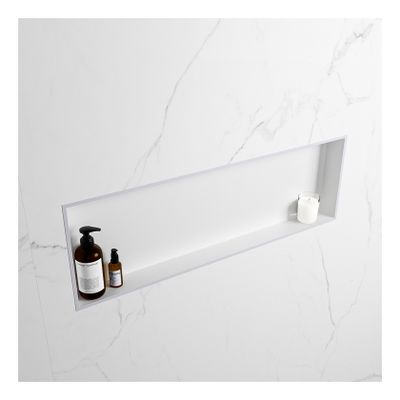 Wandnis Solid Surface Easy | In- en opbouw | 30x90x8 cm | 1 vak | Cale/Talc