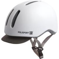 Polisport helm commuter mat wit/grijs l 58-61cm