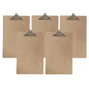 Clipboard/klembord/memobord voor documenten - 5x - hardboard - A3 formaat - met stevige klem