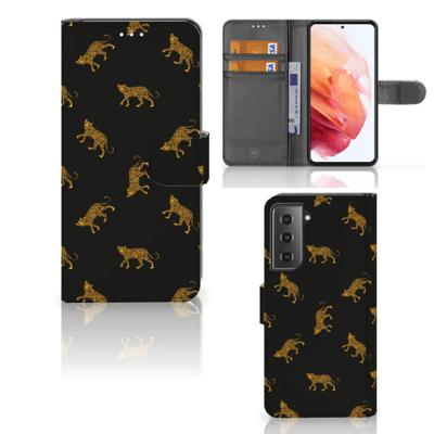 Telefoonhoesje | Met pasjeshouder | voor Samsung Galaxy S21 Leopards