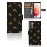 Telefoonhoesje | Met pasjeshouder | voor Samsung Galaxy S21 Leopards