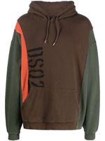 DSQUARED2 hoodie colour block à logo imprimé - Marron - thumbnail