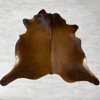Koeienhuid bruin wit 215x220cm