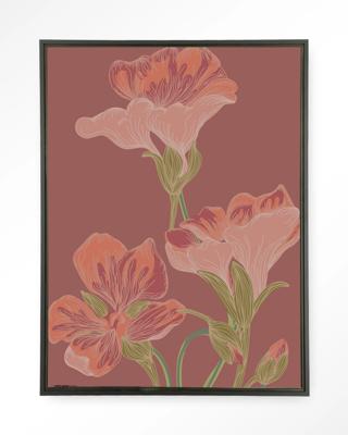 Urban Cotton Wandkleed 'Majus' 80 x 110cm in Floating Frame - black