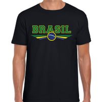 Brazilie / Brasil landen t-shirt zwart heren 2XL  - - thumbnail