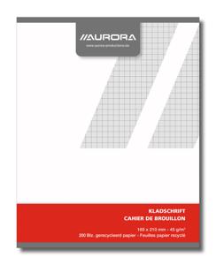 Aurora kladschrift 200 bladzijden, geruit 5 mm