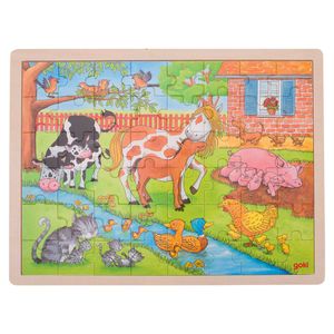 Goki 57745 puzzel Legpuzzel 48 stuk(s) Boerderij