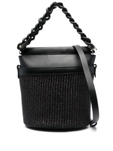 Fabiana Filippi sac seau en cuir à patch logo - Noir