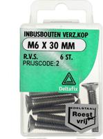 Inb.bout verz.kop m6x30mm rvs 6st - Deltafix Inb.bout verz.kop m6x30mm rvs 6st - Deltafix