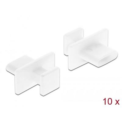 Delock 64097 64097 Delock stofbescherming voor USB type-C-bus met grote handgreep 10 stuks wit 1 stuk(s)