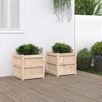 VidaXL Plantenbakken 2 st cm massief grenenhout