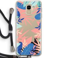 Tropisch: Samsung Galaxy J6 (2018) Transparant Hoesje met koord