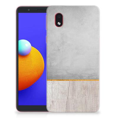 Samsung Galaxy A01 Core | Bumper Hoesje | Wood Concrete