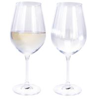 2x Witte/rode wijnglazen - 52 cl/520 ml - van kristalglas 2x Witte/rode wijnglazen - 52 cl/520 ml - van kristalglas