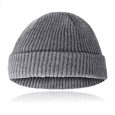 Korte Beanie Rond Model Grijs