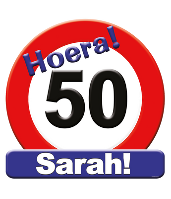 Huldeschild 50 jaar Sarah