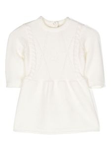 Michael Kors Kids robe en maille à logo brodé - Blanc