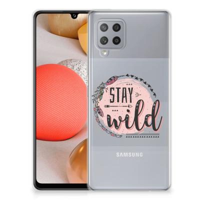 Samsung Galaxy A42 Telefoonhoesje met Naam Boho Stay Wild Samsung Galaxy A42 Telefoonhoesje met Naam Boho Stay Wild