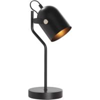 Leen Bakker - Bureaulamp Senn - - 39xØ17,5 Cm - Metaal - Zwart