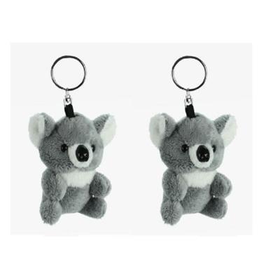 Cornelissen Pluche Koala knuffel dier - 2x stuks - sleutelhanger - grijs - 10 cm - kleine knuffels Cornelissen Pluche Koala knuffel dier - 2x stuks - sleutelhanger - grijs - 10 cm - kleine knuffels
