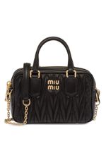 Miu Miu mini sac à main Matelassé - Noir