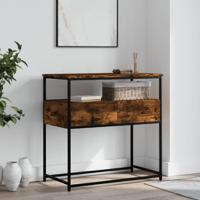 Wandtafel 75x40x75 cm bewerkt hout gerookt eikenkleurig - thumbnail