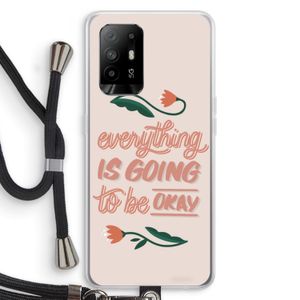 Optimistic flower girl: Oppo A94 5G Transparant Hoesje met koord