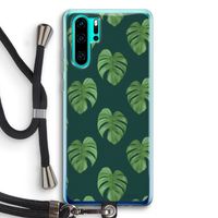 Monstera leaves: Huawei P30 Pro Transparant Hoesje met koord