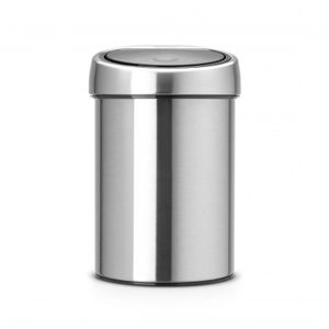 Brabantia Touch Bin wandafvalemmer 3 liter met kunststof binnenemmer - Matt Steel Fingerprint Proof