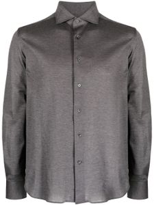 Corneliani chemise en coton à manches longues - Gris