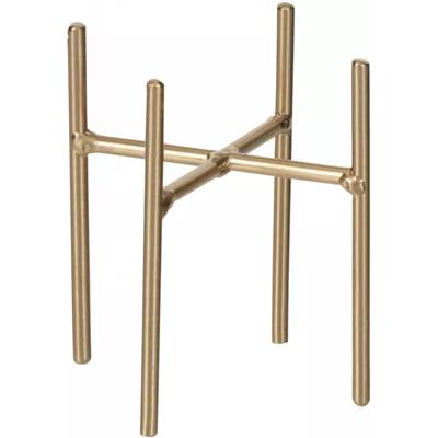 Mica Decorations - bloempot plantenpot standaard / verhoger - goud - B8.5 x H9 cm - metaal