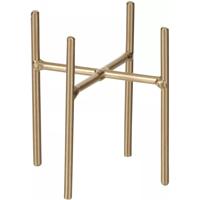 Mica Decorations - bloempot plantenpot standaard / verhoger - goud - B8.5 x H9 cm - metaal