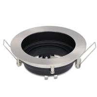 Mesa LED Inbouwspot - Kantelbaar armatuur - Diameter 100mm - GU10 Fitting incl. lamphouder - Rond - IP20 - RVS