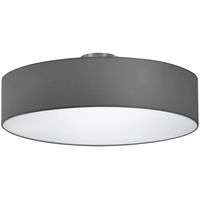 LED Plafondlamp - Plafondverlichting - Trion Hotia - E27 Fitting - 3-lichts - Rond - Mat Grijs - Aluminium - thumbnail