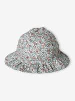 Zonnehoed met bloemenprint voor babymeisjes saliegroen