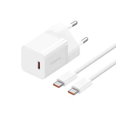 Baseus P10110902213-01 USB-C GaN5 mini 30W netvoeding oplader Wit